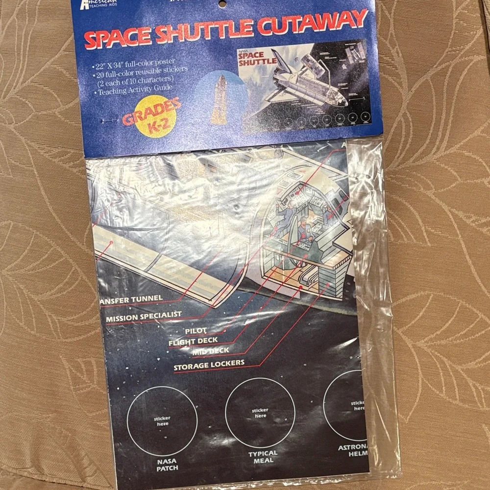 ~American Teaching AIDS~ Space Shuttle Cutaway Poster Kit